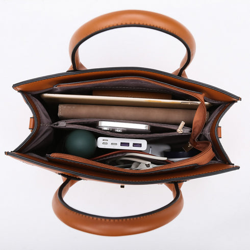 Stone Set Large Capacity Fashion Handbags.